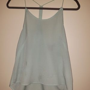 Turquoise flowy tank